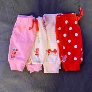 Baby girls Minnie Mouse pants set of 4